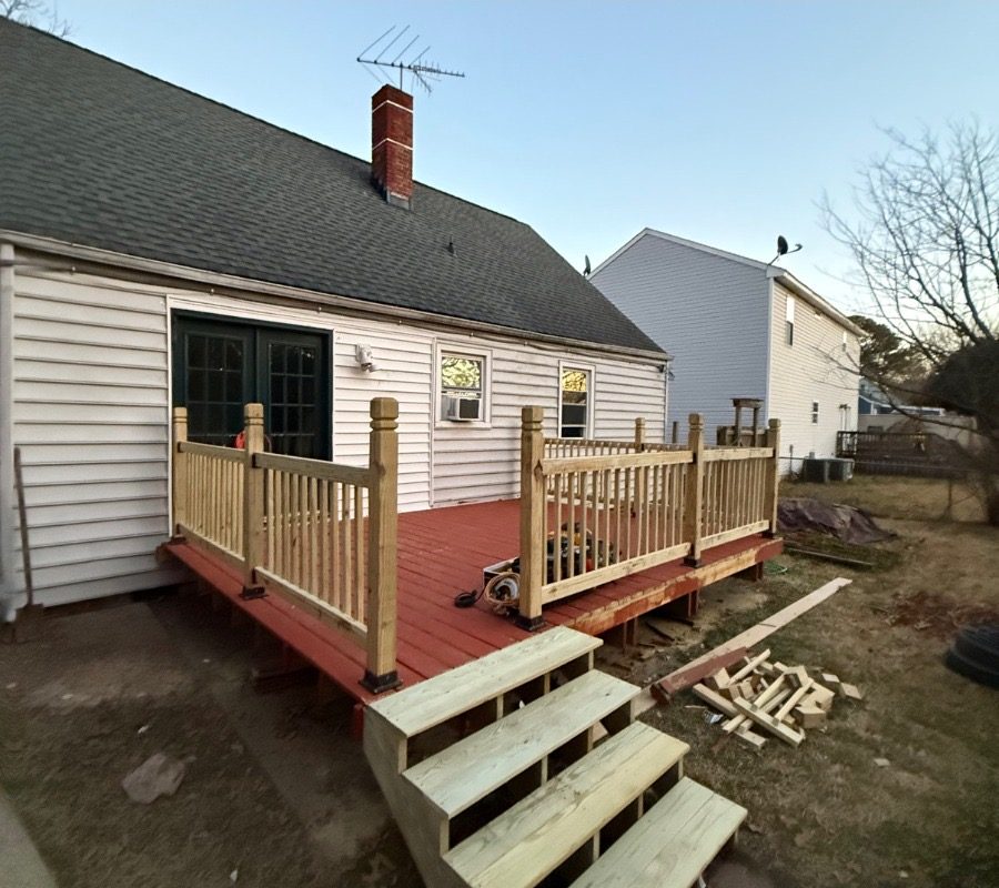 New deck and steps after, by Mend Renovations