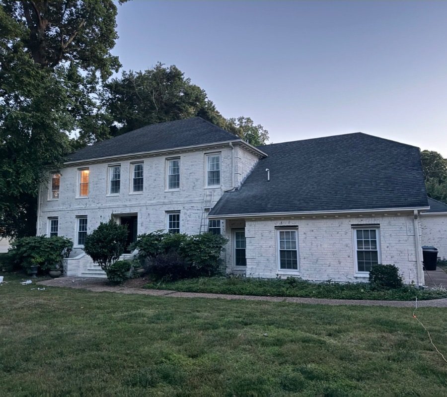 Exterior brick painting after, by Mend Renovations