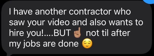 Screenshot of message from Tiffany